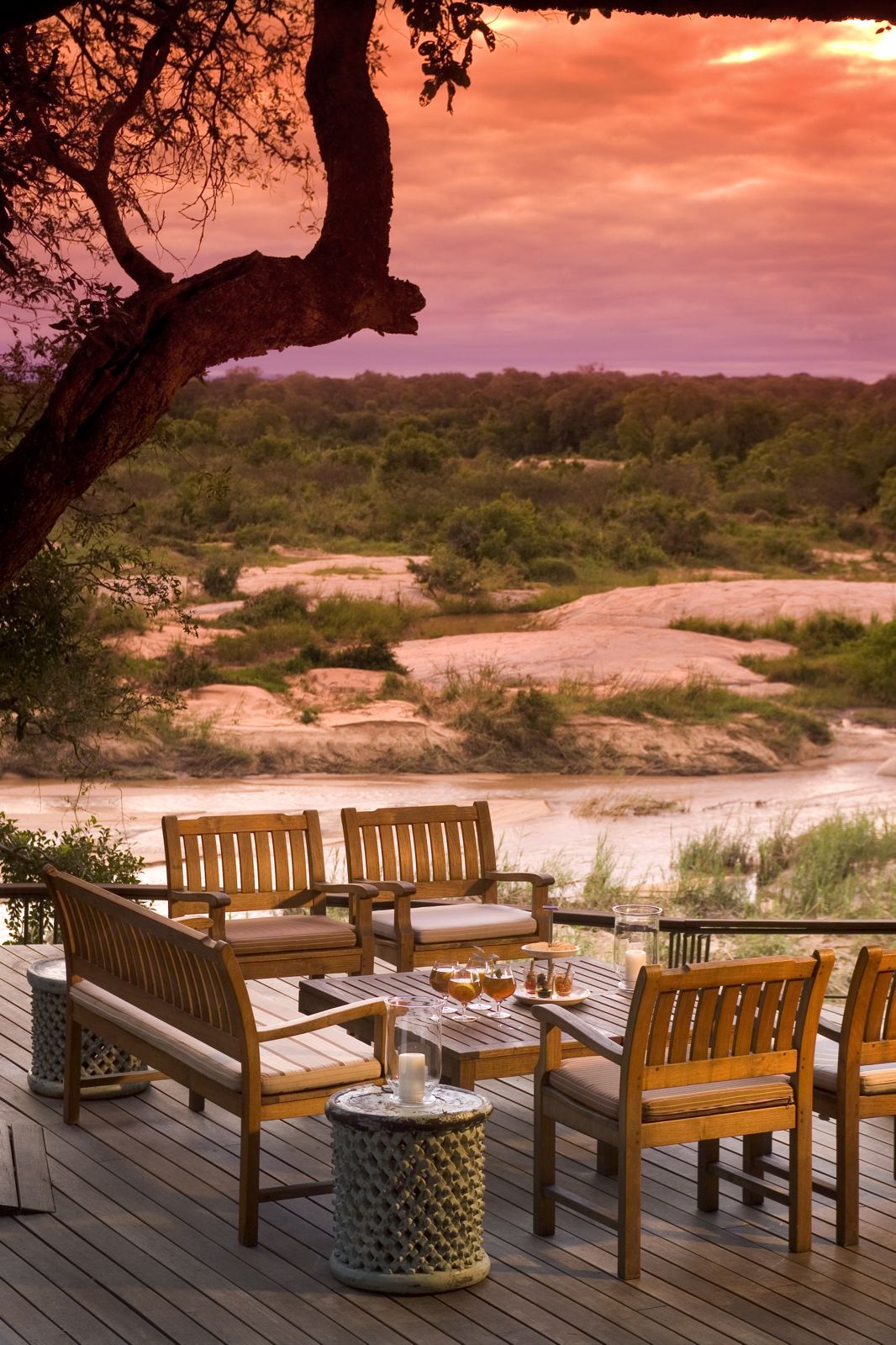 A private deck above the Sand River